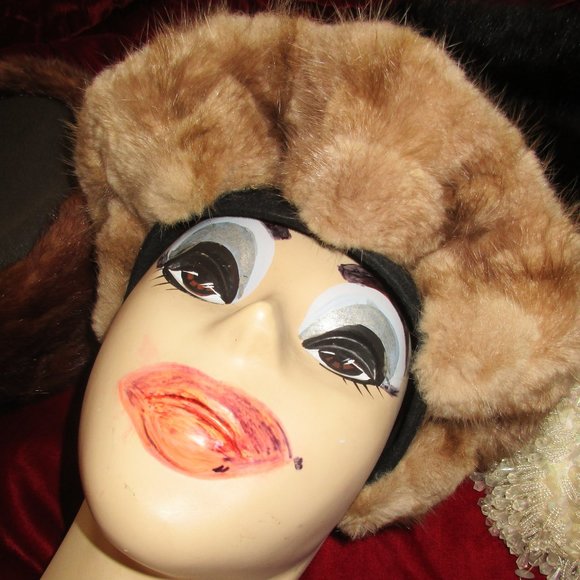 VINTAGE 40'S MINK? HEADBAND HAT NEW YORK CREATION - Picture 6 of 15